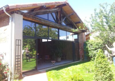 Aménagement d’un ancien hangar agricole en jardin d’hiver